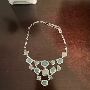 Turquoise silver necklace